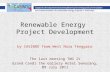 Renewable Energy  Project Development