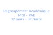 Regroupement Académique MGI – PAE 19 mars – LP  Narcé
