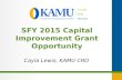 SFY 2015 Capital Improvement Grant Opportunity