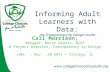 Informing Adult Learners with Data: the Transparency by Design model
