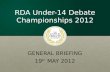 RDA  Under-14  Debate Championships 2012