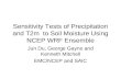 Sensitivity Tests of Precipitation and T2m  to Soil Moisture Using NCEP WRF Ensemble