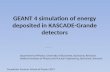 GEANT 4 simulation of energy deposited in KASCADE-Grande detectors