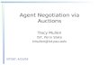 Agent Negotiation via Auctions