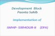 Development  Block Paonta Sahib Implementation of IWMP- SIRMOUR-II(EPA)