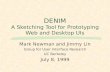 DENIM A Sketching Tool for Prototyping Web and Desktop UIs