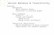 Social Balance & Transitivity