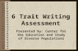 6 Trait Writing Assessment