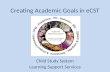 Creating Academic Goals in  eCST