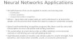 Neural Networks Applications