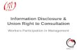 Information Disclosure & Union Right to Consultation