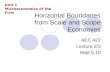 Horizontal Boundaries from Scale and Scope Economies