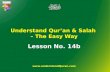 Understand Qur’an & Salah  – The Easy Way Lesson No.  14b understandQuran