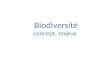  Biodiversité concept, enjeux
