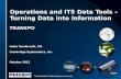 Operations and ITS Data Tools – Turning Data into Information