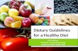 Dietary Guidelines for a Healthy Diet