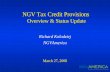 NGV Tax Credit Provisions  Overview & Status Update