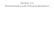 Section 3.3 Stoichiometry and Chemical Reactions