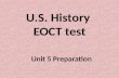 U.S. History  EOCT test