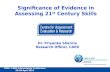 Significance  of Evidence  in Assessing 21 st  Century Skills
