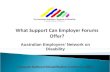 What Support Can Employer Forums Offer?