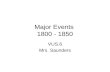Major Events  1800 - 1850