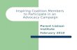Inspiring Coalition Members  to Participate in an  Advocacy Campaign