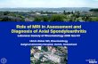 Role of MRI in Assessment and Diagnosis of Axial Spondyloarthritis