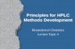 Principles for HPLC Methods Development