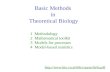Basic Methods  in  Theoretical Biology