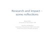 Research and impact –  some reflections