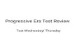 Progressive Era Test Review
