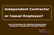 Independent Contractor  or Casual Employee?