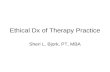 Ethical Dx of Therapy Practice