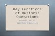 Key Functions of Business Operations