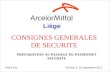 CONSIGNES GENERALES DE SECURITE