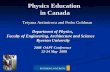 Physics Education  in Canada