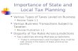 Importance of State and Local Tax Planning