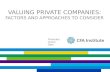 Valuing Private Companies: Factors and Approaches to Consider