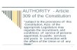 AUTHORITY  - Article 309 of the Constitution