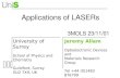 Applications of LASERs