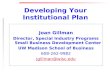 Developing Your Institutional Plan