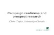 Campaign readiness and prospect research