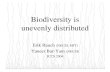 Biodiversity is unevenly distributed