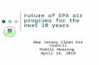 F uture of EPA air programs for the next 10 years