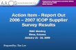 Action Item - Report Out 2006 – 2007 ICOP Supplier Survey Results