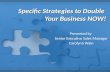 Specific Strategies to Double  Your Business NOW!