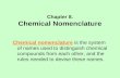Chapter 8. Chemical Nomenclature