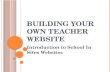 Building Your Own Teacher Website