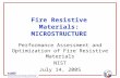 Fire Resistive Materials: MICROSTRUCTURE